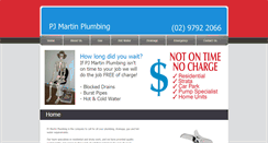 Desktop Screenshot of pjmartinplumbing.com.au