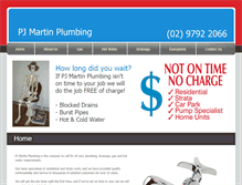 Tablet Screenshot of pjmartinplumbing.com.au